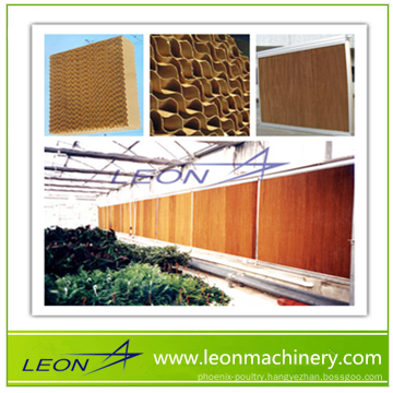 LEON brand corrugated cellulose evaporative cooling pad for chicken shed